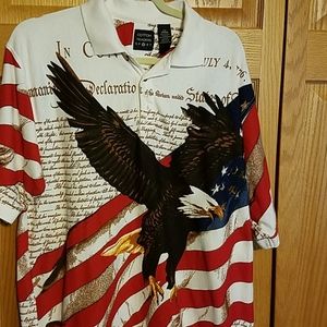 Cotton Trader's Patriotic Polo Size L